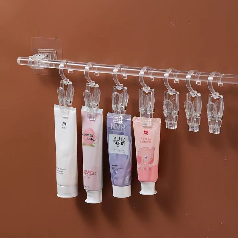 厨房置物架免打孔挂杆透明墙壁收纳ins 隐形间壁挂洗澡网红毛巾架,淘宝优惠券,粉丝福利购,淘宝优惠卷