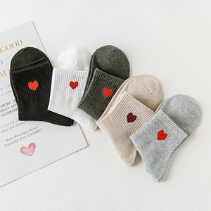 学院风百搭爱心长袜