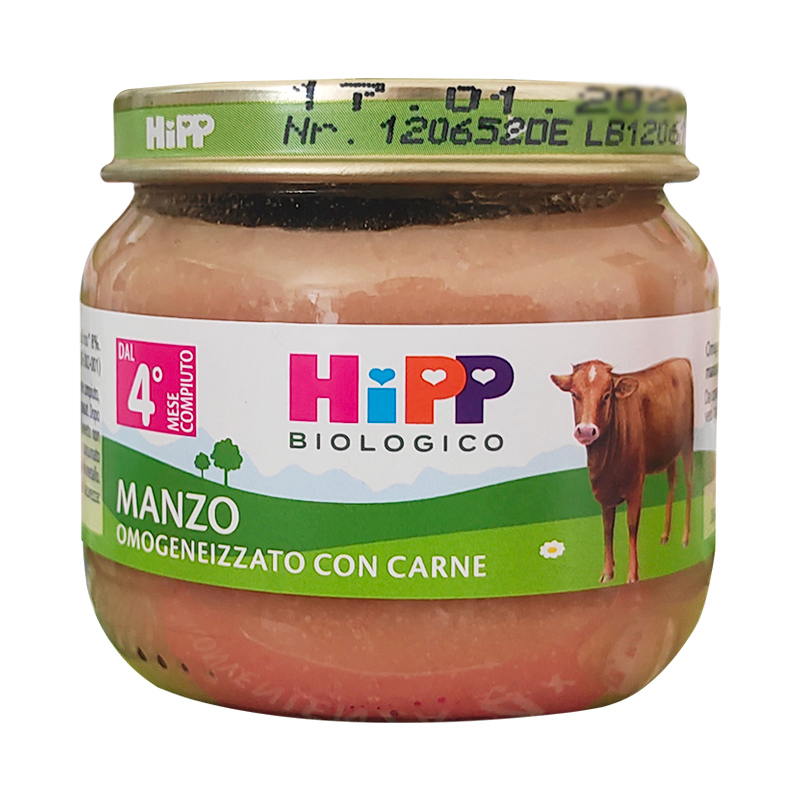 意大利版喜宝HIPP有机婴儿宝宝黄牛肉泥辅食蔬菜泥 80g 4个月+