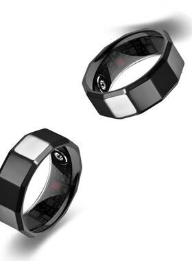 睡眠心率科技防水男女多功能血氧黑戒指智能指环监测体温蓝牙