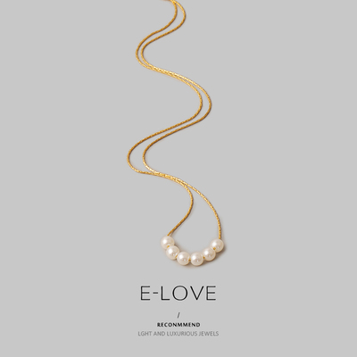 珍珠项链女小众设计高级感2022年新款ins潮冷淡风金色锁骨链颈链