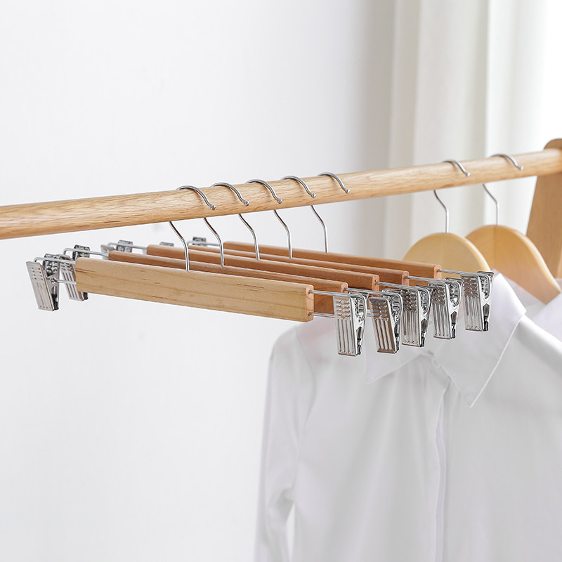 复古实木衣架裤夹木质服装店衣挂木制防滑衣架子无痕晒衣架挂钩,淘宝优惠券,粉丝福利购,淘宝优惠卷