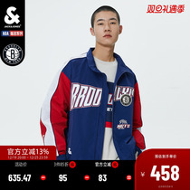 Jack Jones Autumn Winter New NBA Joint Basketball Team Crash Color Pattern Embroidery Splicing Jacket Cotton Clothing Tide Mens Clothing