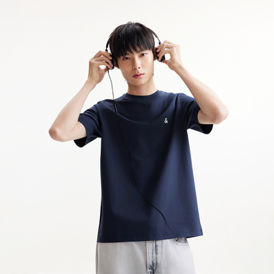 【精选】【凉感】杰克琼斯男2026夏季潮流纯色打底衫刺绣短袖T恤