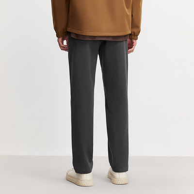 [磨毛]杰克琼斯男装秋冬黑色商务天丝锥形直筒休闲裤男长裤子男款