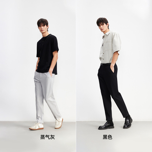 杰克琼斯男装夏季新款吸湿休闲裤男款长裤子