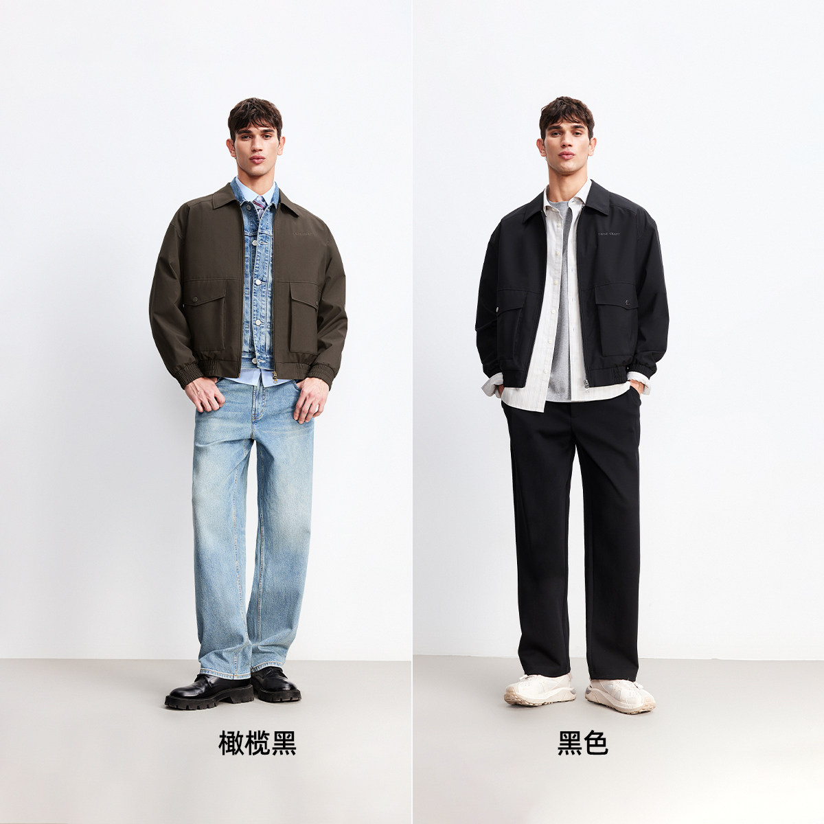 【精选】杰克琼斯外套男款美式卡车PU夹克2026年新款翻领上衣男装