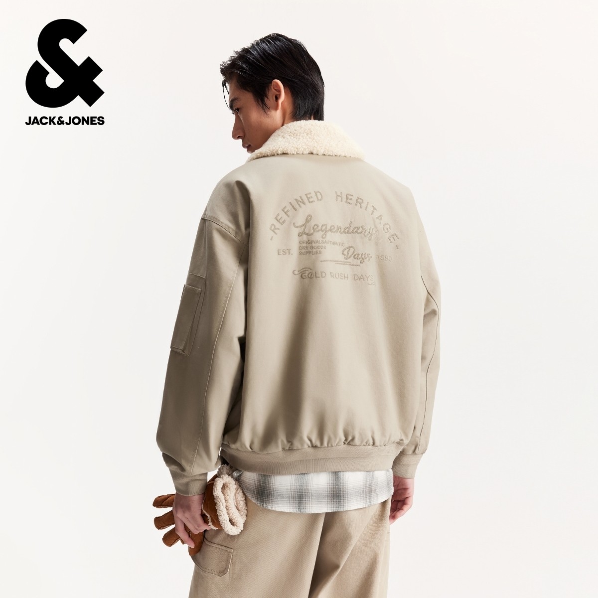 [商场尖货]杰克琼斯男装冬季新款宽松翻领潮棉服外套225409003,淘宝优惠券,粉丝福利购,淘宝优惠卷