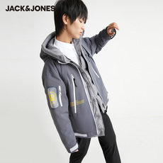 товар из китая jackjones杰克琼斯冬季男士时尚潮连帽运动百搭休闲羽绒服可拆卸 29493