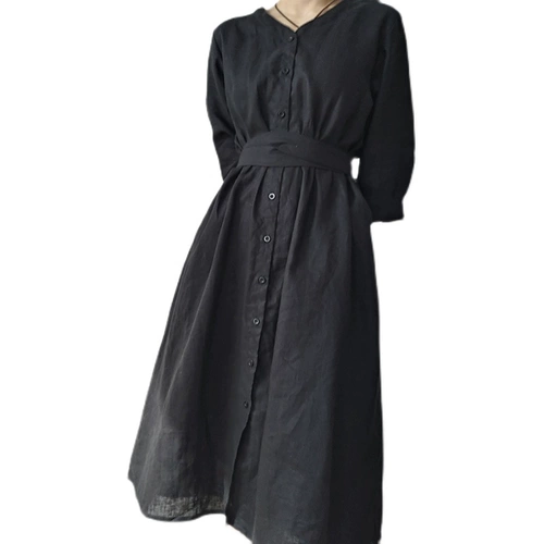 Расширенный приталенный корсет, платье с рукавами, французский стиль, изысканный стиль, V-образный вырез