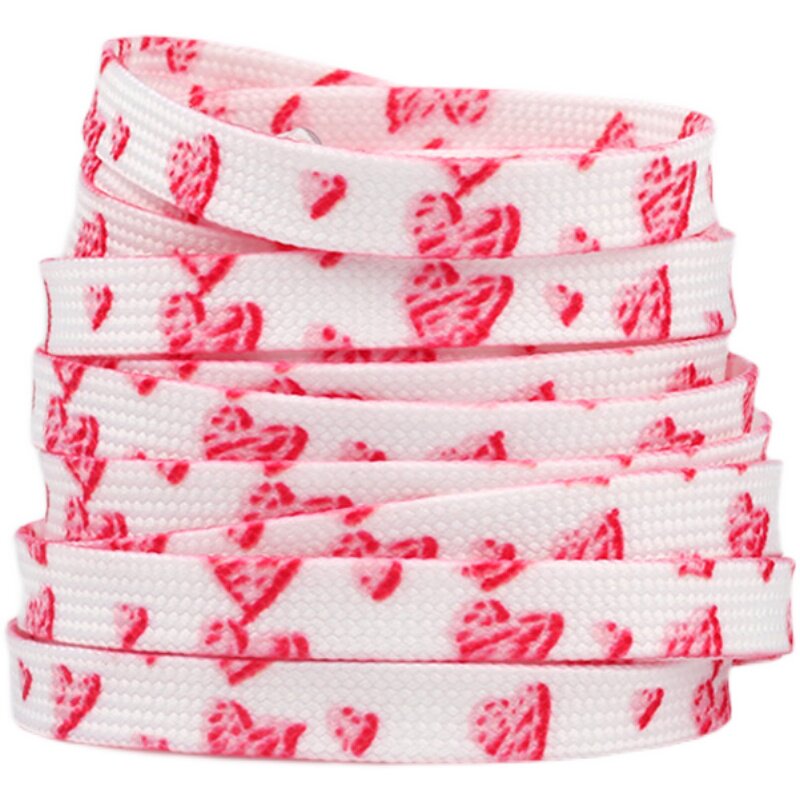 AF1空军一号情人节粉色爱心涂鸦白色桃心鞋带AJ1冰淇淋dunk鞋带绳