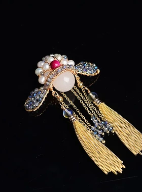 新款 手工绕丝 珍珠刀马旦 脸谱· 套装 复古宫廷风 直销