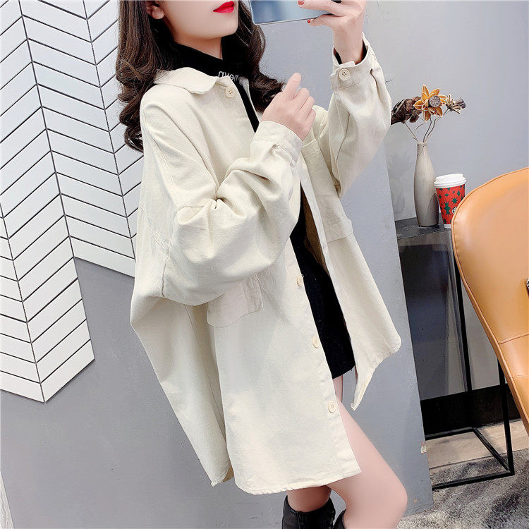 牛仔外穿复古港味2021年春秋潮衬衫 卡萱儿衬衫