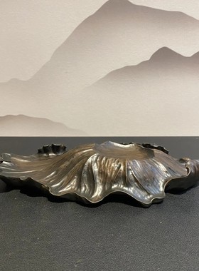 金蟾青蛙荷叶奇石通用底座摆件创意多功能高档大气