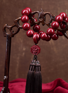 朱砂天然紫金砂手持手串手链女