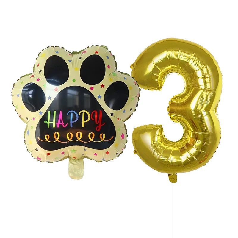 2 pieces/set Let us Pawty Big Dog PAWS Aluminum Balloons 30-图3