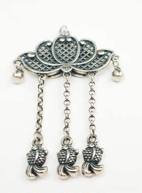 毛衣链吊坠925纯银女生