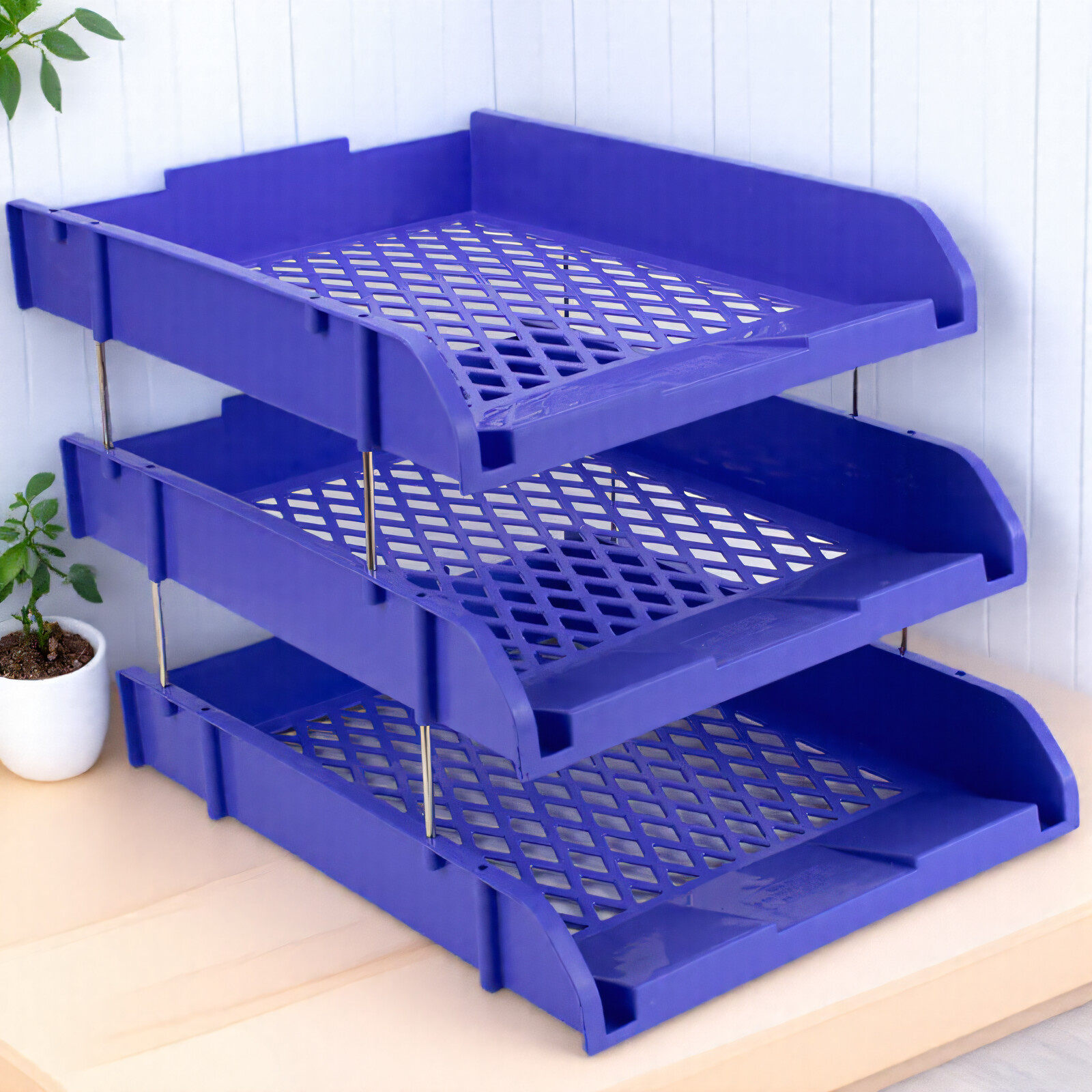 二联文件栏金属网状文件架多层文件座资料收纳盘镂空桌面文件框,淘宝优惠券,粉丝福利购,淘宝优惠卷