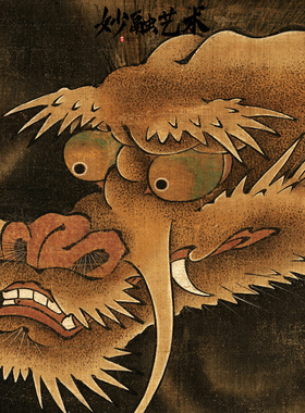 《霖雨图》龙画像新中式玄关仿古