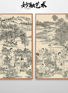 天工开物古代珠宝棉花生产民俗画