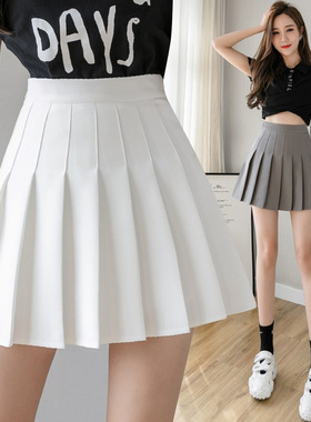 高腰百褶防走光短裙 Women's high waisted pleated short skirt