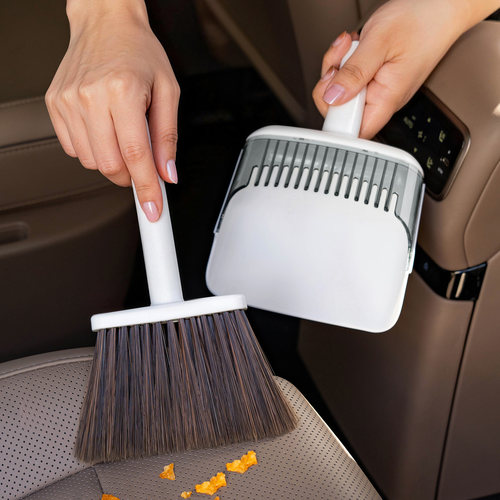 力卫扫把簸箕套装车载小扫帚软毛车用扫灰除尘键盘缝隙桌面清洁刷 - 图3