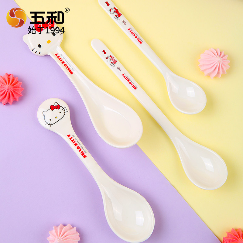 Wuhe Children's Spoon Melamine Cartoon Spoon Peppa Pig