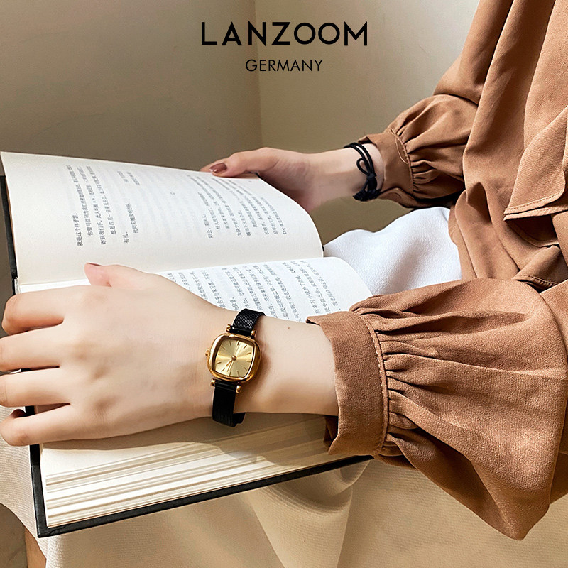 蓝族lanzoom小方糖女士女款手表 LANZOOM国产腕表