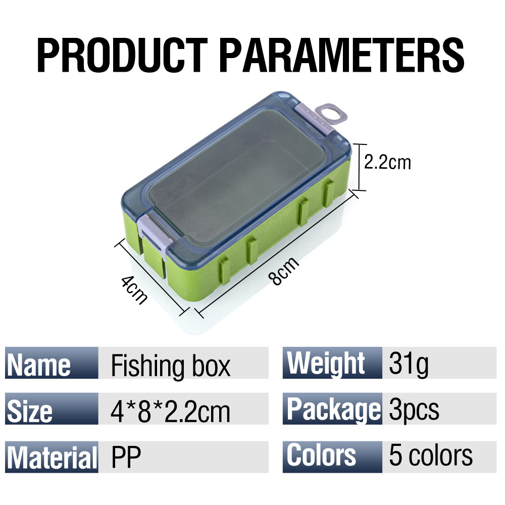 3件装魔方渔具盒收纳盒钓鱼小配件工具盒路亚矶钓饵盒鱼钩假饵盒 - 图1