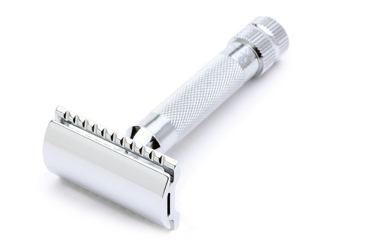 Merkur-德国默克手动老式男双面刀片长柄镀铬双刃安全剃须刀架 - 图2