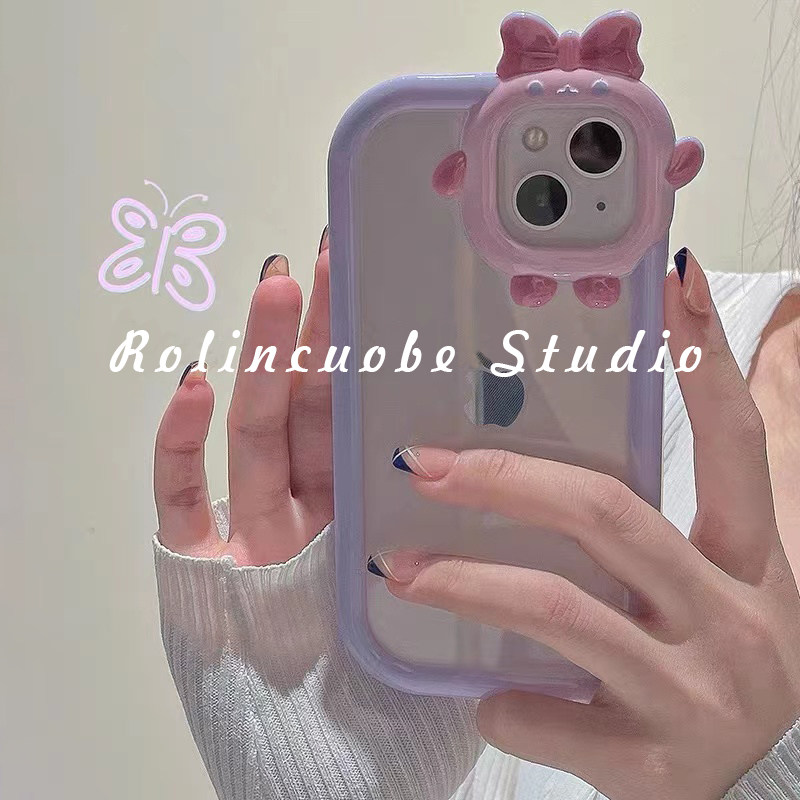 可爱超萌卡通适用苹果14手机壳iPhone13ProMax解压新款捏捏乐12防摔套15pro硅胶11女14pro搞怪xsmax全包软壳