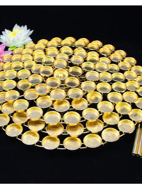 七层108盏酥油灯架镀金供佛灯座家用莲花蜡烛灯佛堂供奉居家摆件