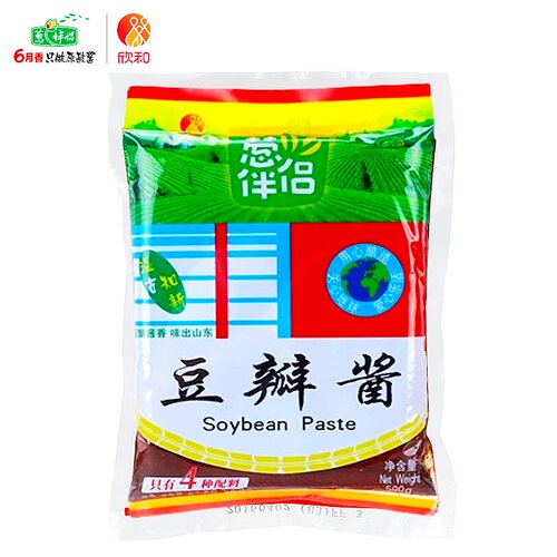 欣和葱伴侣豆瓣酱500g*5袋装大豆黄豆酱烤肉拌面下饭酱炖肉炖菜酱 - 图1