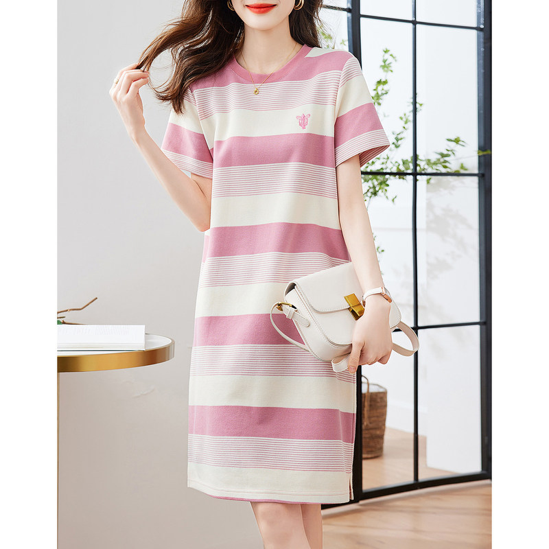 德玛纳2023年春夏新款短袖连衣裙 dmestyle连衣裙