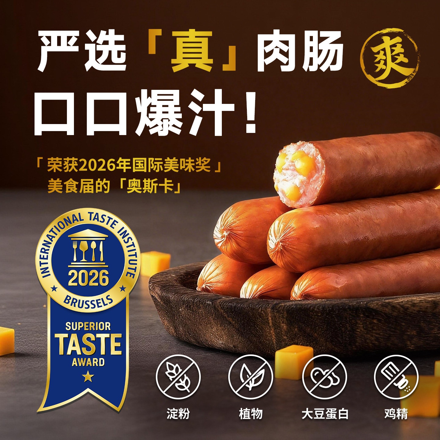 尊乐芝士双肠130g空气炸锅烤肠早餐肉肠