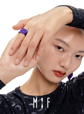 MIF褶皱丝绸戒指高级感轻奢开口