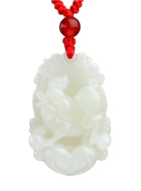官方正品天然十二生肖新疆和田玉吊坠男士项链女款属马年新年挂坠