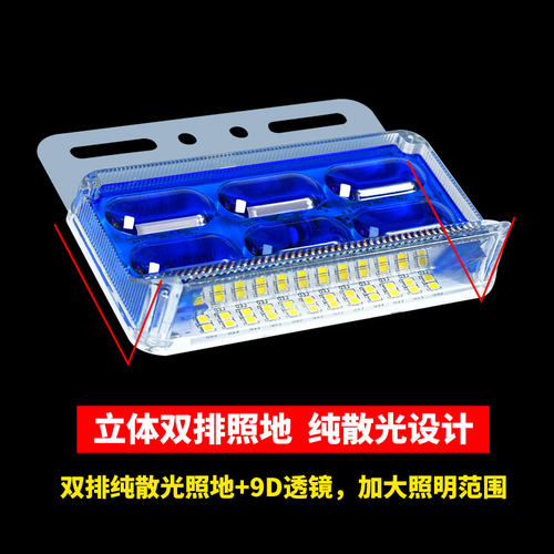 大货车边灯24v超亮防水照地强光半挂车LED示宽灯轮胎腰侧灯转向灯 - 图2