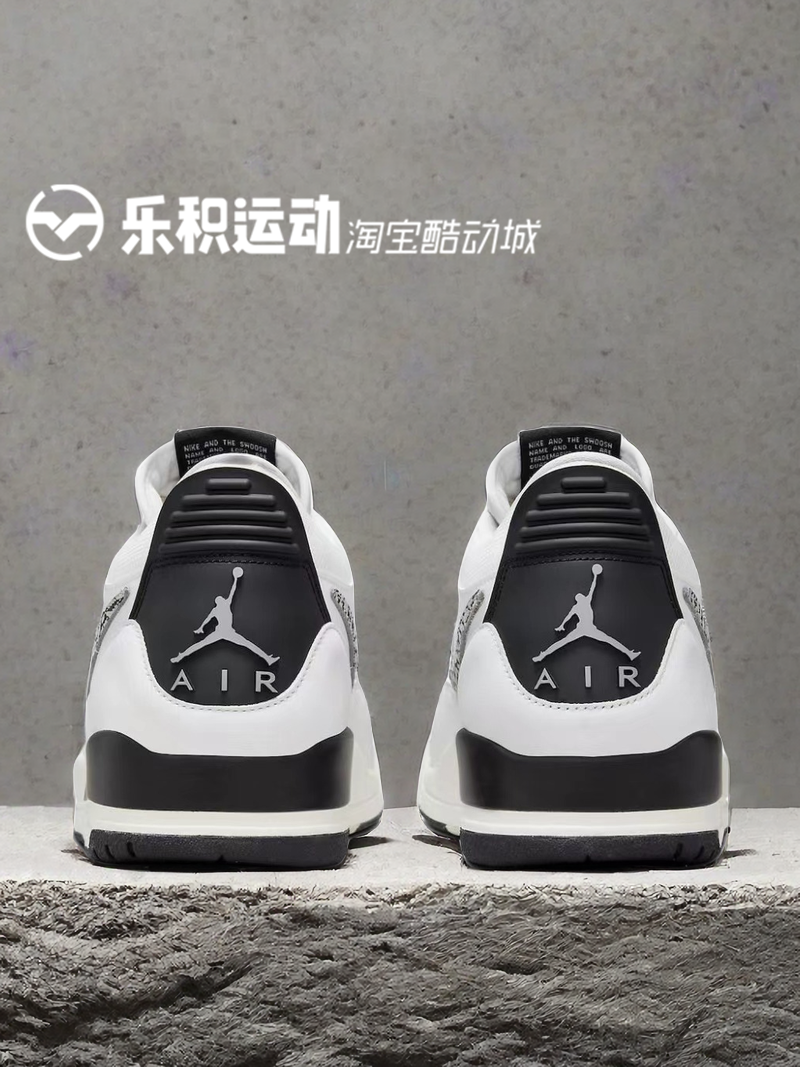 乐积运动JORDAN LEGACY 312LOW黑白龙年低帮复古篮球鞋CD7069-110 - 图3