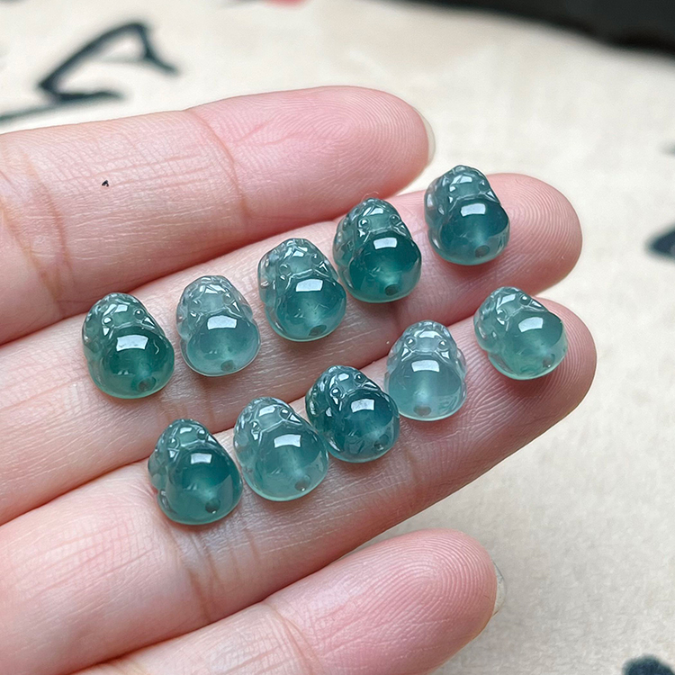 危地马拉A货翡翠貔貅吊坠四会做工小皮丘挂坠自选DIY配件送证包邮 - 图1