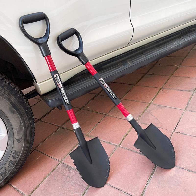 锰钢淬火加厚纤维柄越野救援户外露营自驾挖沙铲雪挖土铁锹铁铲 - 图0