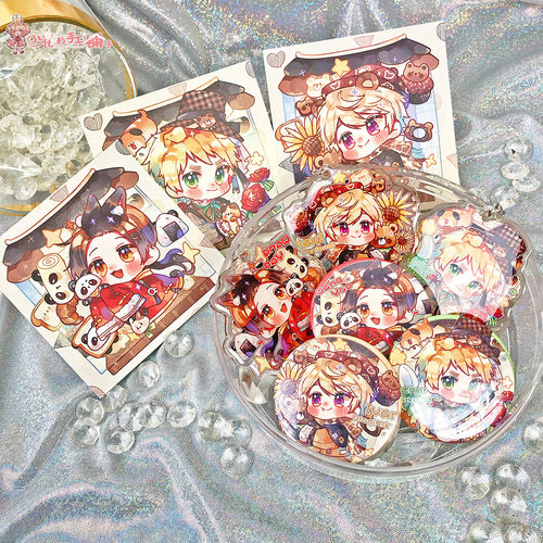 小花的手工铺子黑塔APH利亚周边同人挂件徽章便签本王耀伊万亚瑟 - 图0