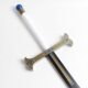 One Piece Hawkeye Black Knife Mihawk's same black knife Night Qibukai Hawkeye's Knife cos anime wooden leather sheath