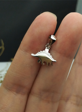 镀黄金外贸厚实双针夹扣龙吊坠