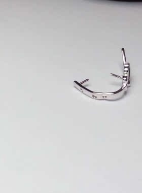 纯银925银水钻蝴蝶吊坠