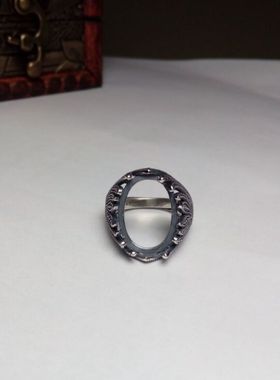 纯银925银活口戒指空托