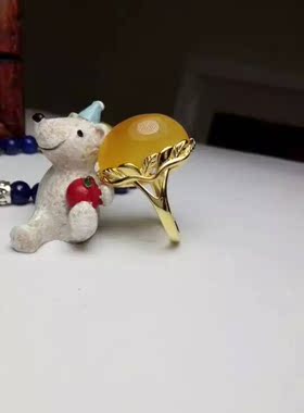 925银镀白金黄金欧式围绕树叶