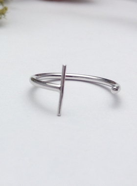 纯银小巧活口时尚款风戒指托