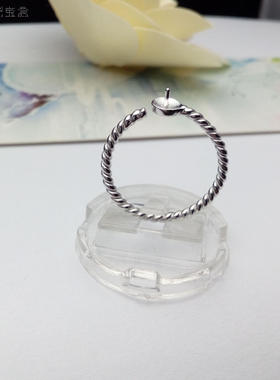 纯银纯银活口珍珠戒指托