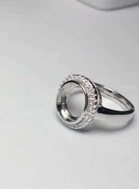 水钻简洁风活口戒指托